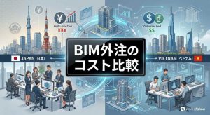 ベトナムと日本のBIM外注コスト削減比較
