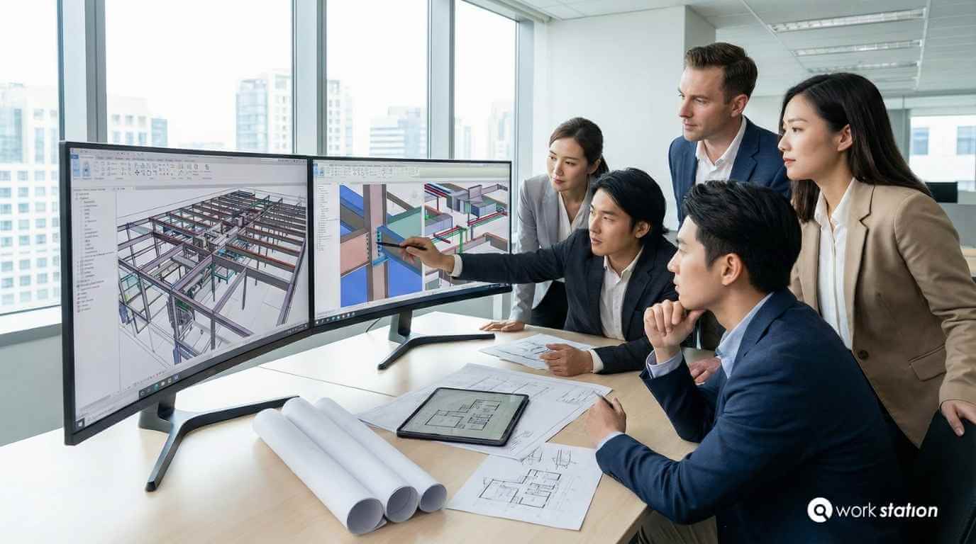 BIM対応や日本の建築基準に精通した高度外国人エンジニアチーム