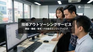 技術アウトソーシングサービス - 建設・機械・電気・ITの総合エンジニアリング体制 (Dịch vụ thuê ngoài kỹ thuật - Hệ thống kỹ thuật tổng hợp Xây dựng, Cơ khí, Điện, IT)