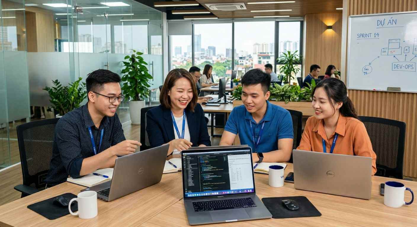 ベトナムオフショアのラボ型開発チームの様子