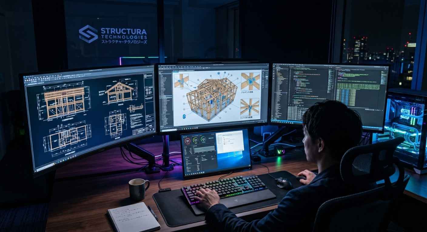 高性能ワークステーションによる木造図面のデータ処理とレンダリング高速化