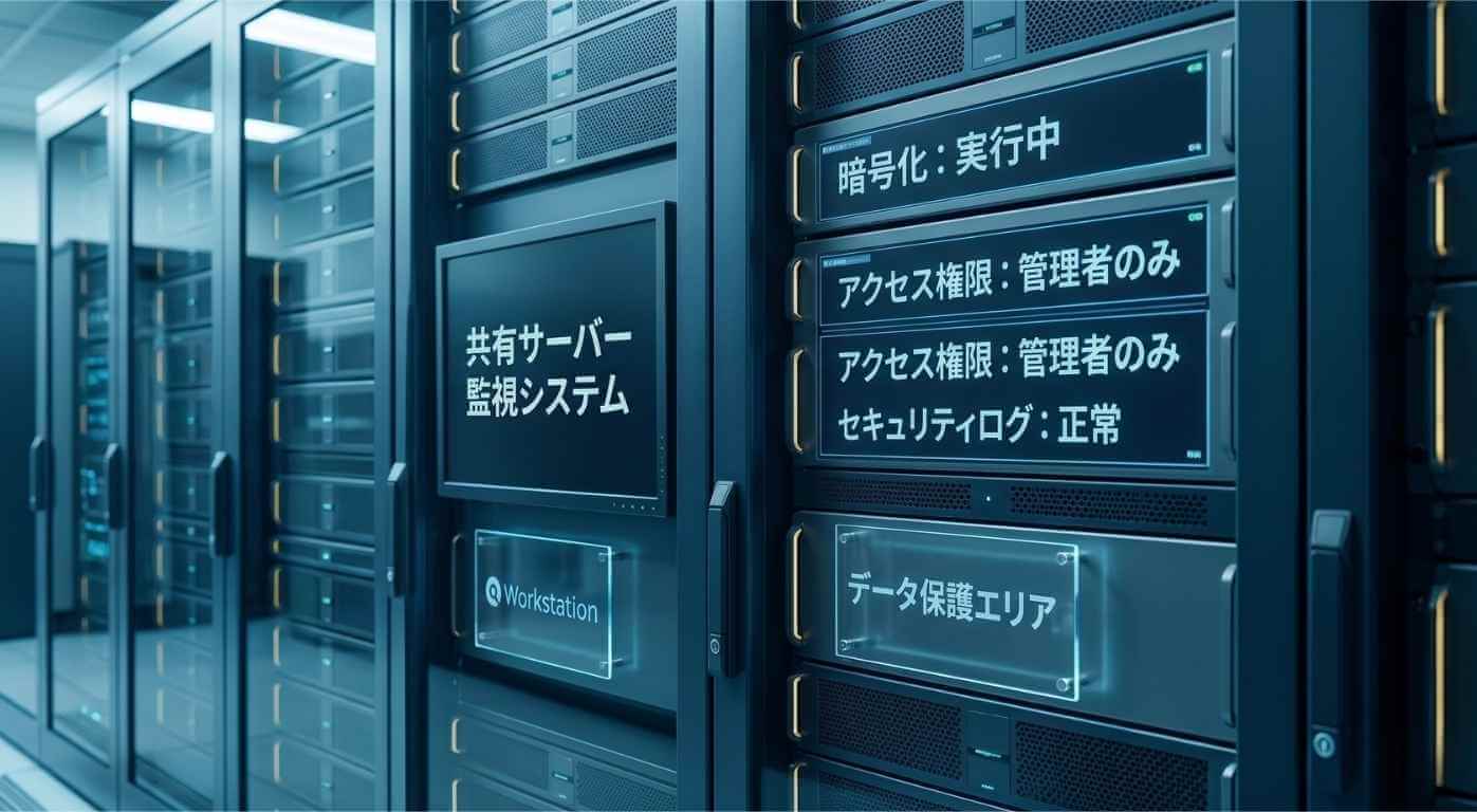 アクセス権限管理と暗号化による安全な共有サーバー環境